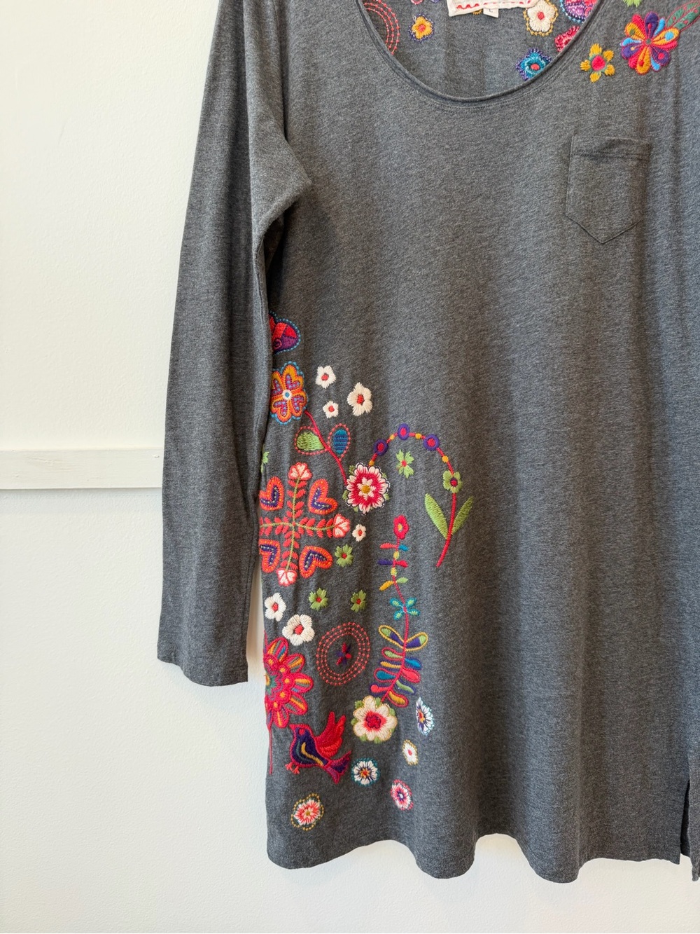 Johnny Was Embroidered Colorful Tunic Top Dress size L - Picture 3 of 14